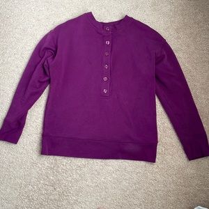 Athleta 3/4 button down sweatshirt